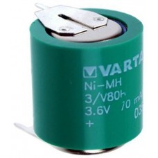 Varta 3 / V80H NiMH pilas de botón de la batería 3-Print